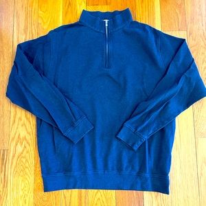 Peter Miller blue quarter zip sweater, size large